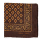 Pocket Square "Medaglioni Stampati" made of pure Silk - hand-rolled