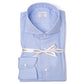 Light Blue Shirt "Royal Twill" with Shark Collar and Sports Cuff - handmade