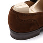 Stretch Brogue "Plain Lazy Man" made of Brown Suede - pure handwork