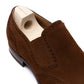 Stretch Brogue "Plain Lazy Man" made of Brown Suede - pure handwork