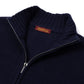 Brigatelli dal 1922 per Michael Jondral: Zip Cardigan made of Merino Wool and Cashmere - 3-Ply Cashmere Blend