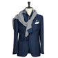 Ink blue jacket "Viaggiatore" made from the finest wool - handmade