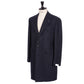 Dark blue "Cassano" coat made of pure wool from Vitale Barberis Canonico - handmade