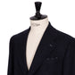 Dark blue "Cassano" coat made of pure wool from Vitale Barberis Canonico - handmade