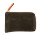 Dark green suede zip wallet "Multi Wallet" - handmade