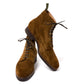 Boot "Full-Derby" made of tobacco brown suede leather - pure handwork