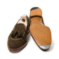 Tassel loafer "Short-Vamp" made of olive brown "Vintage Deer Suede" - pure handwork