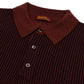 "Track jacquard" polo sweater made from merino wool and cashmere - 1 ply cashmere blend