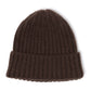 Exclusive to Michael Jondral: Cocoa brown knitted hat in pure Scottish cashmere