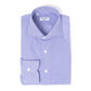 Ink blue striped pure cotton shirt "Millerighe" from Carlo Riva - Collo Tom