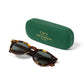 Sunglasses "DONEGAL Havana" with green lenses - handmade