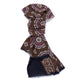 Rosi Collection x MJ: Modal and cashmere "Round Geometric" tube scarf