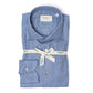 Denim blue sports shirt "Cash-Bone" made of fine Luxury-Flannel - Linea Passion