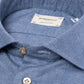 Denim blue sports shirt "Cash-Bone" made of fine Luxury-Flannel - Linea Passion