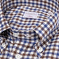 Checked shirt "Bicolor Vichy" with button down collar and sports cuff - handmade