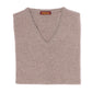 Merino Wool and Cashmere V Sweater - 1 Ply Cashmere Blend