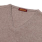 Merino Wool and Cashmere V Sweater - 1 Ply Cashmere Blend