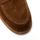 "American Casual Penny" made from tobacco brown suede leather - pure handwork