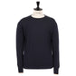 Crew neck sweater made from the finest 14 micron merino wool by Loro Piana