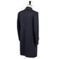 Dark blue "Vento" coat made of cotton & cashmere - purely handmade