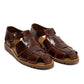 Pacific" sandal in brown calfskin