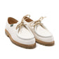 Natural white derby "Michael" made from vegetable-tanned deerskin