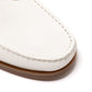 "Barth" boat shoe made from natural white deerskin