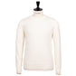 Natural White Sweater "Round Rib" made from pure Duvet Cashmere