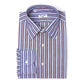 Limited Edition: "Strisce Multiple" striped shirt made of cotton and linen by Carlo Riva - Collo Marco