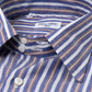 Limited Edition: "Strisce Multiple" striped shirt made of cotton and linen by Carlo Riva - Collo Marco