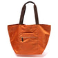 Bag "Foldable Shopping" made from Felisi Nylon and Saddle Leather - handmade