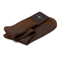 Brown Knee SockS "Vaniset" with Light Blue Stripes made from pure Cotton