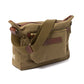 Shoulder Bag "Every Day" made of Cotton Canvas and Saddle Leather - Handmade