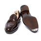 Loafer "Curved strap" made from brown calfskin - handcrafted