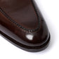 Loafer "Curved strap" made from brown calfskin - handcrafted