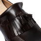 Loafer "Short Tassel Kiltie" made from dark brown calfskin - handcrafted