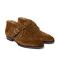 "Hand-Stitch Gilman" monk boat made from tobacco brown suede - purely handcrafted