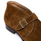 "Hand-Stitch Gilman" monk boat made from tobacco brown suede - purely handcrafted