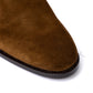 "Hand-Stitch Gilman" monk boat made from tobacco brown suede - purely handcrafted