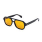 Sunglasses "GIANNI Black" with saffron yellow lenses - handmade