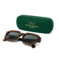 Sunglasses "LINO Dark Havana" with green lenses - handmade