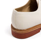 Shoes "Bob" made of White Suede - handmade
