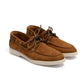 Il Mocassino x MJ: Boat-Loafer  "Positano" in medium brown calf nubuck