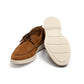 Il Mocassino x MJ: Boat-Loafer  "Positano" in medium brown calf nubuck