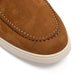 Il Mocassino x MJ: Boat-Loafer  "Positano" in medium brown calf nubuck