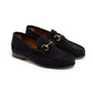 Il Mocassino x MJ: Horsebit Loafer "Via Condotti" made of Dark Blue Calf Suede