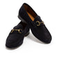 Il Mocassino x MJ: Horsebit Loafer "Via Condotti" made of Dark Blue Calf Suede
