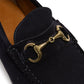 Il Mocassino x MJ: Horsebit Loafer "Via Condotti" made of Dark Blue Calf Suede
