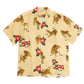 Nipoaloha x MJ: Aloha Shirt "Tiger & Camellia" made of pure Silk - Japanese Item