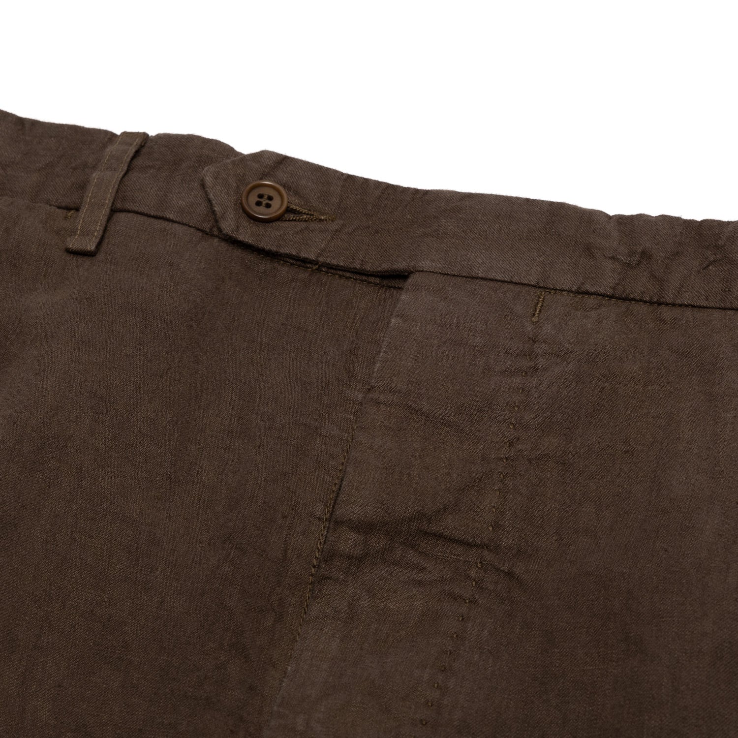 亀井 　Rota brown 1pleats linen pants Mens Linen Pants | Summer Trousers | 100% Made in Italy – Rota SRL